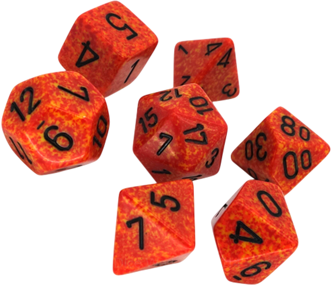 Chessex Die Rol Set Speckled (Fire)2