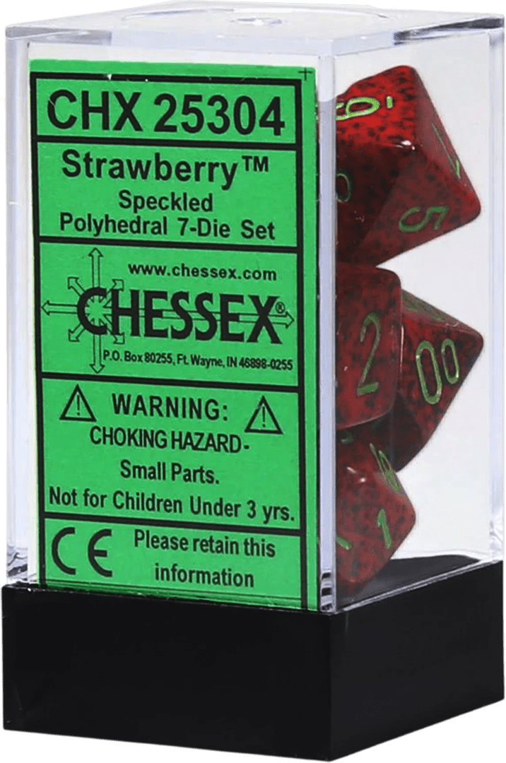 Chessex Die Rol Set Speckled (Strawberry) 0
