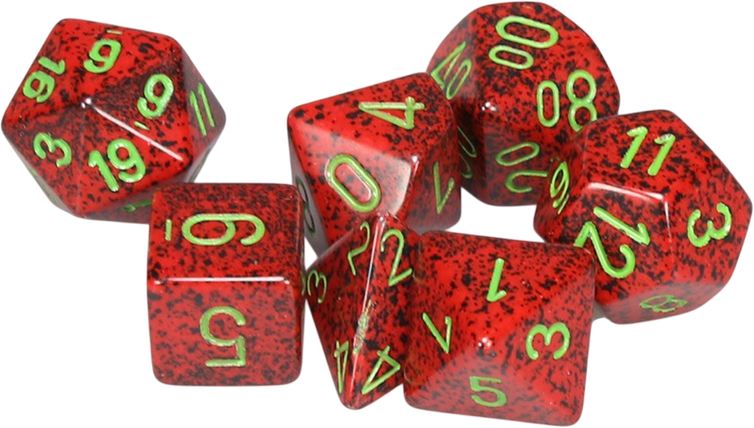 Chessex Die Rol Set Speckled (Strawberry)2
