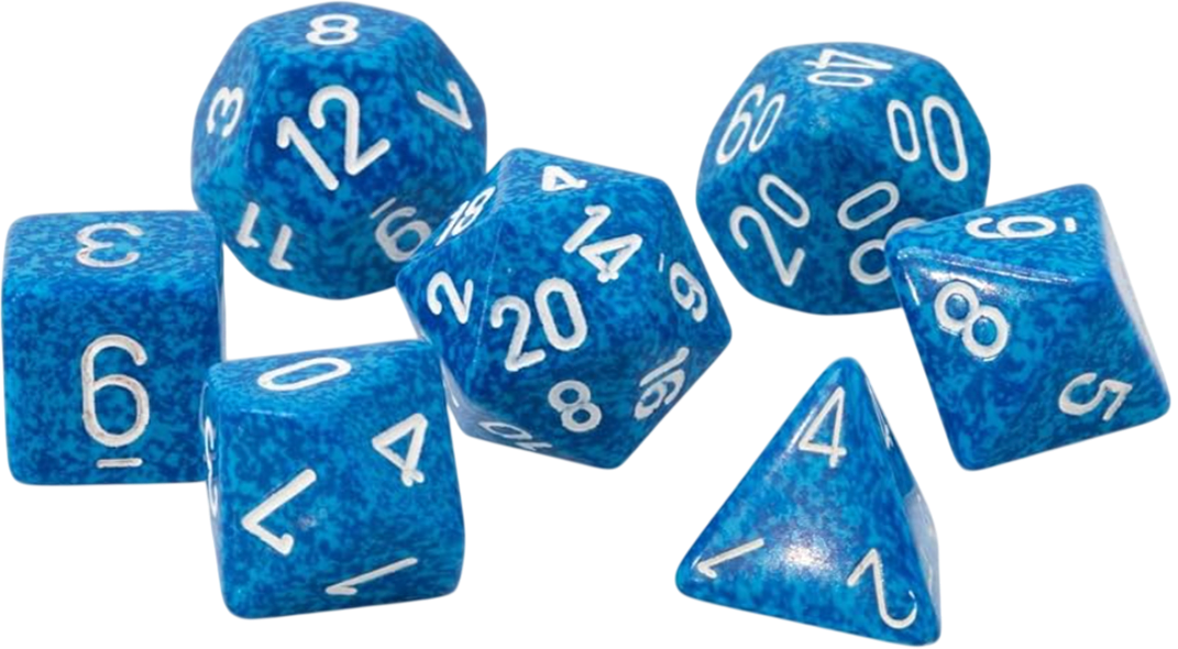 Chessex Die Rol Set Speckled (Water)2