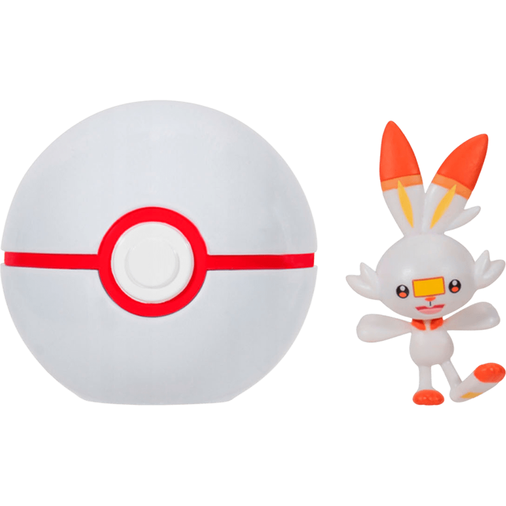 Figura Jazwarez Pokémon Clip 'n' Go: Scorbunny + Premier Ball2