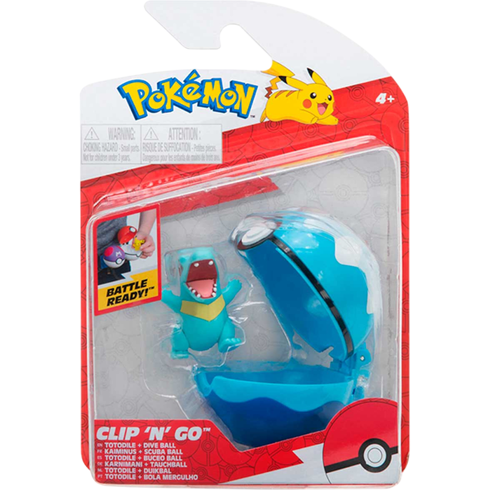 Figura Jazwarez Pokémon Clip 'n' Go: Totodile + Dive Ball 0