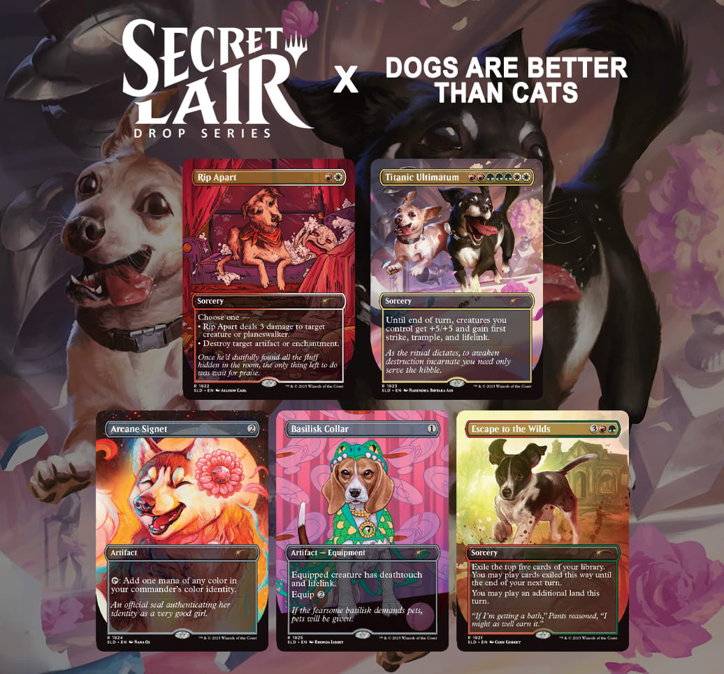 Secret Lair MTG: Dogs are Better than Cats2
