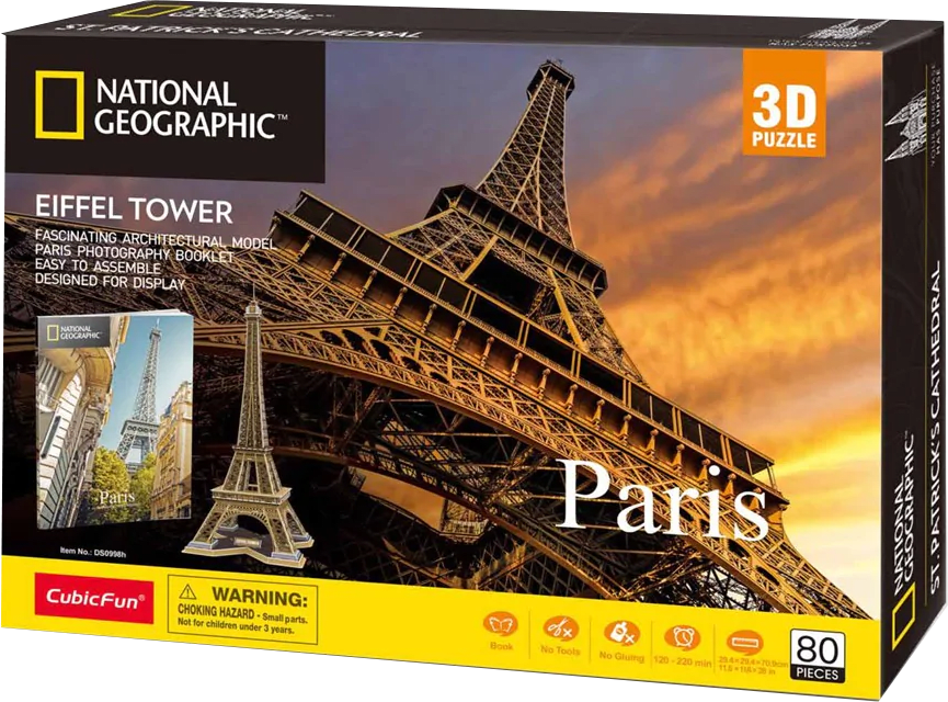 Puzzle 3D National Geographic: Eiffel Tower 1