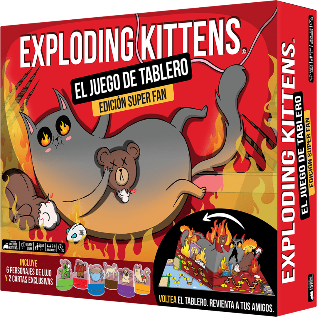 Exploding Kittens El Juego de Tablero - Super Fan Edition 0