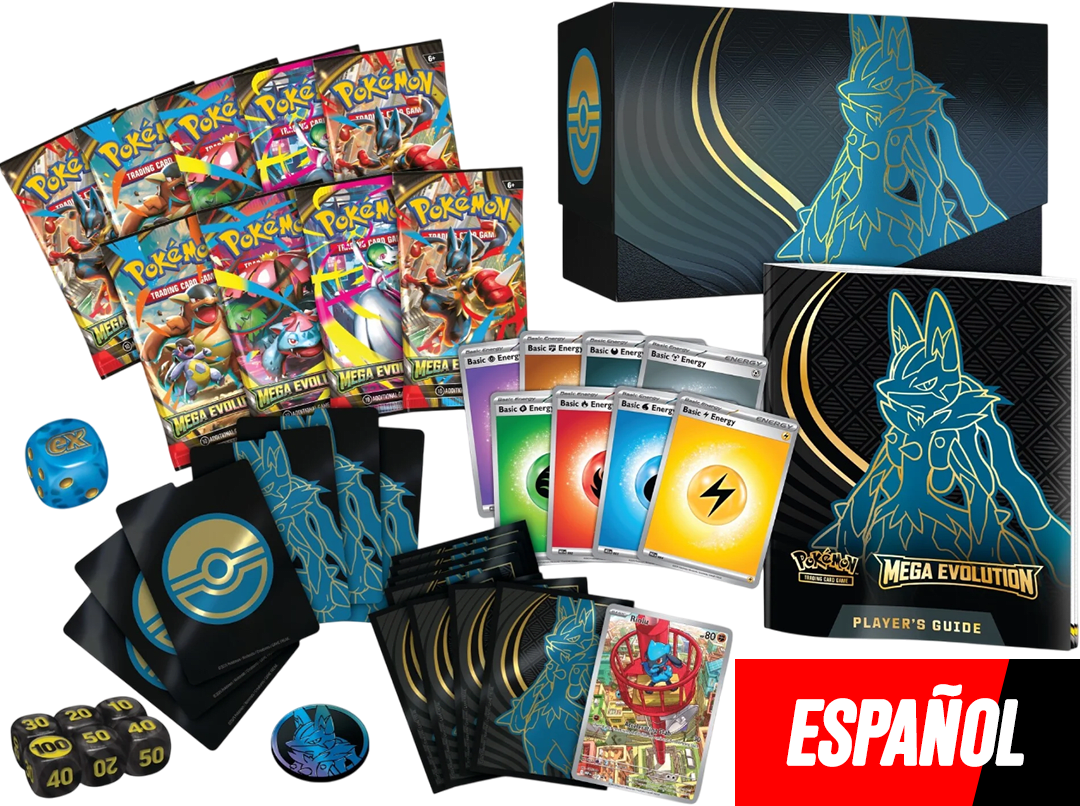 Caja de Entrenador de Elite Pokemon TCG: Megaevolución (Mega Lucario)2