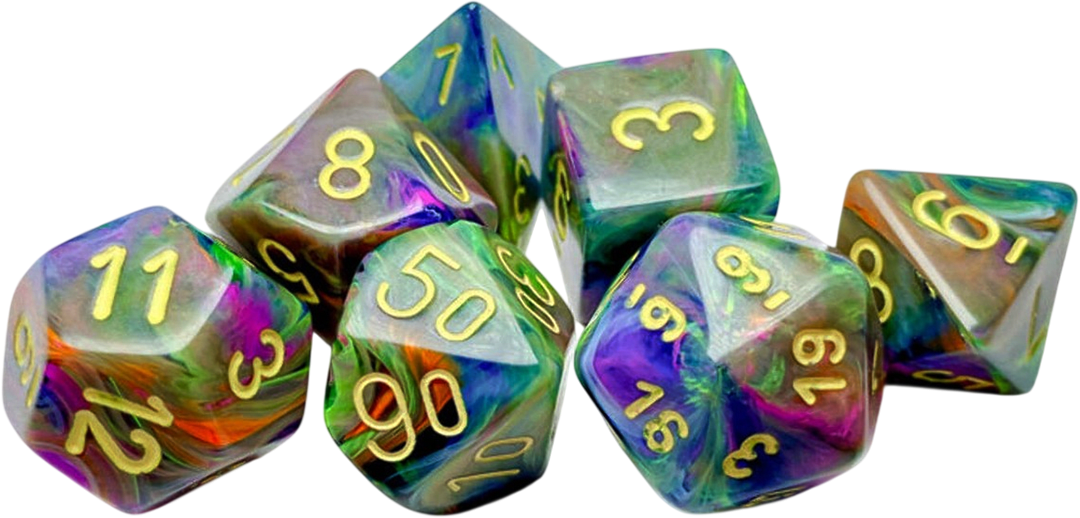 Chessex Die Rol Set Festive (Rio/Yellow)2