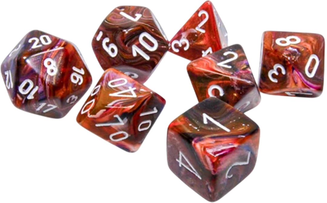 Chessex Die Rol Set Festive (Symphony/White)2