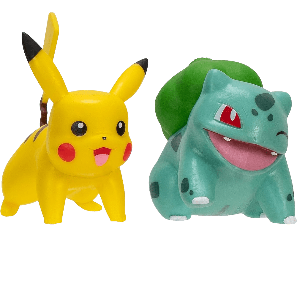 Figura Jazwarez Pokémon Battle Figure Pack: Pikachu + Bulbasaur2