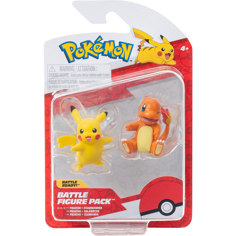 Figura Jazwarez Pokémon Battle Figure Pack: Pikachu + Charmander 0