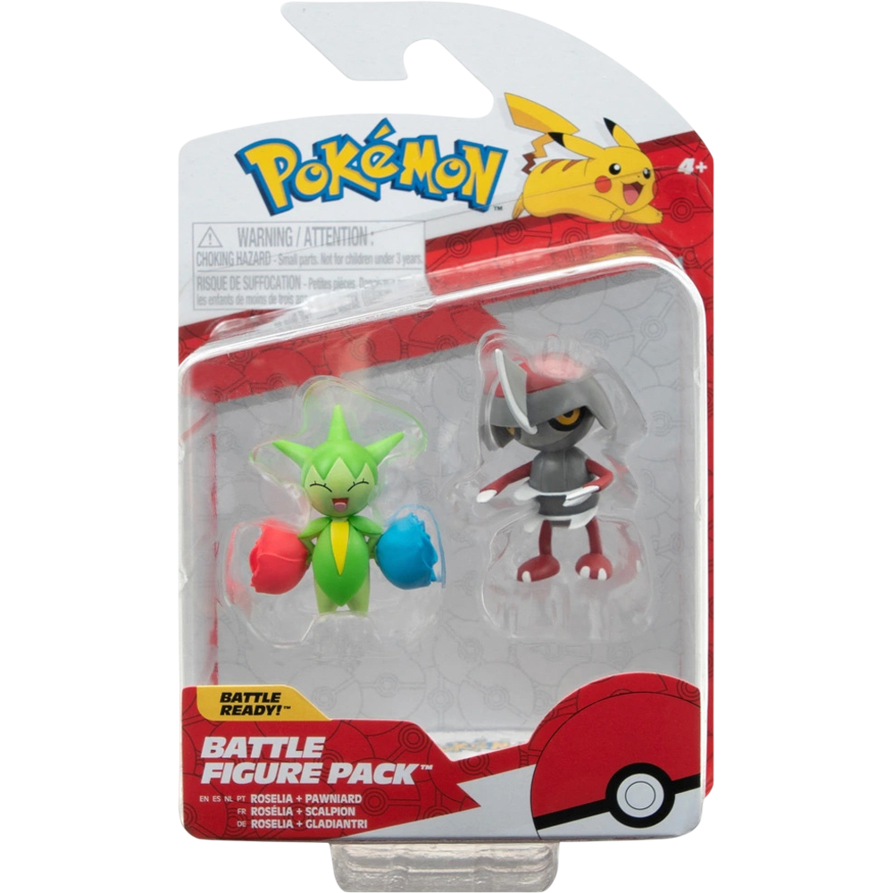 Figura Jazwarez Pokémon Battle Figure Pack: Roselia + Pawniard 0