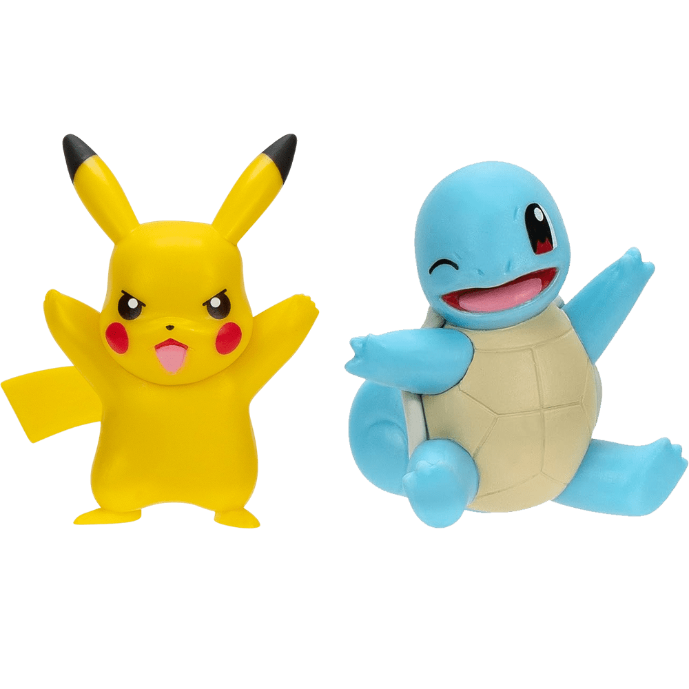 Figura Jazwarez Pokémon Battle Figure Pack: Pikachu + Squirtle2