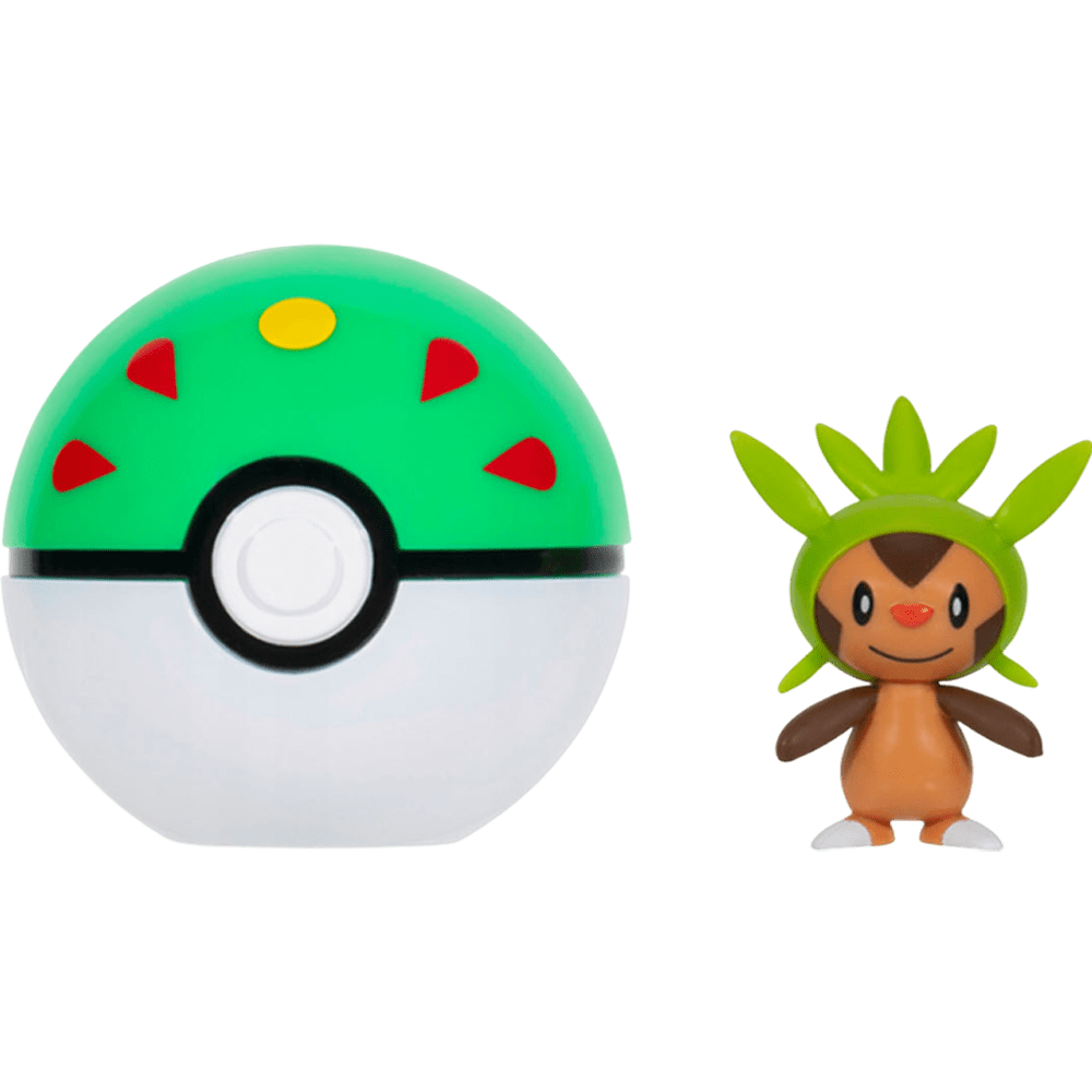 Figura Jazwarez Pokémon Clip 'n' Go: Chespin + Friend Ball2