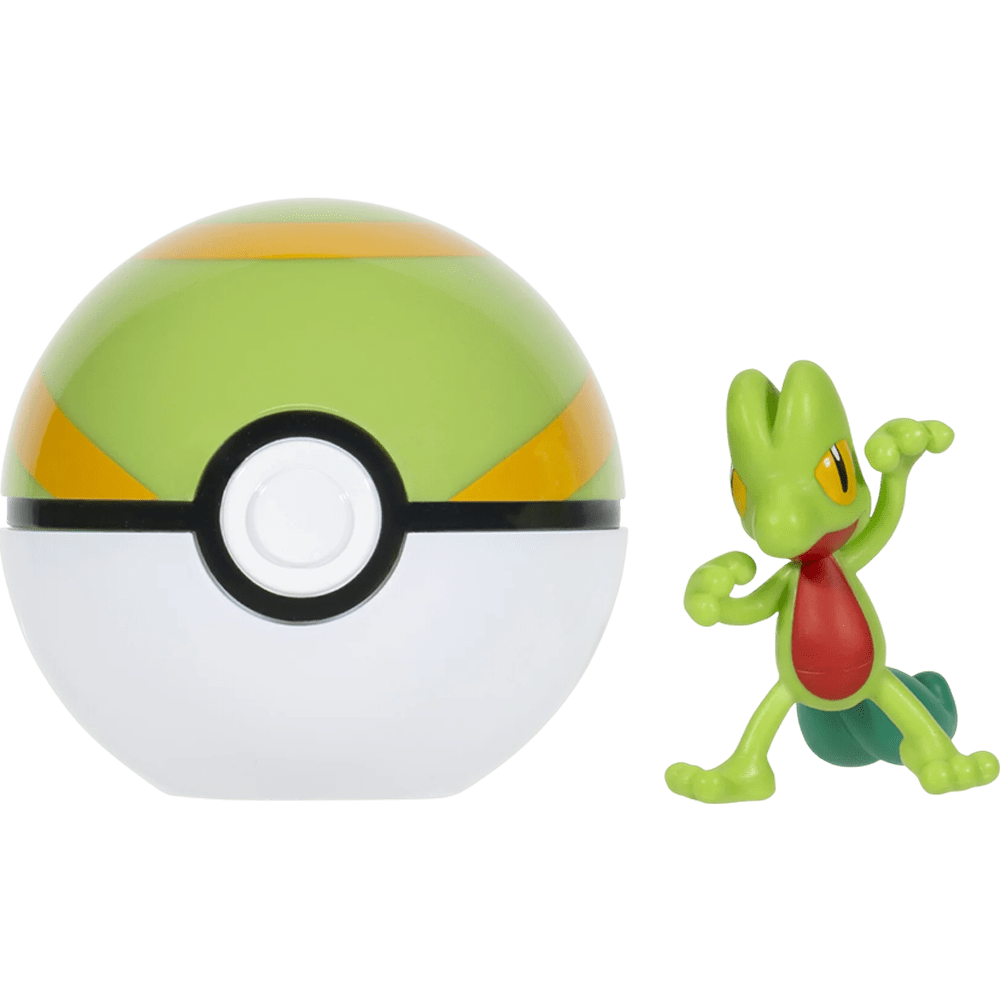 Figura Jazwarez Pokémon Clip 'n' Go: Treecko + Nest Ball2