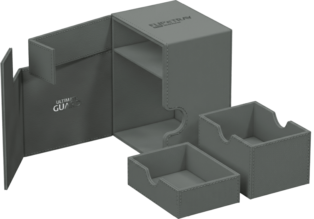 Deck Box Ultimate Guard Flip'n Tray 133+ Xenoskin Grey2