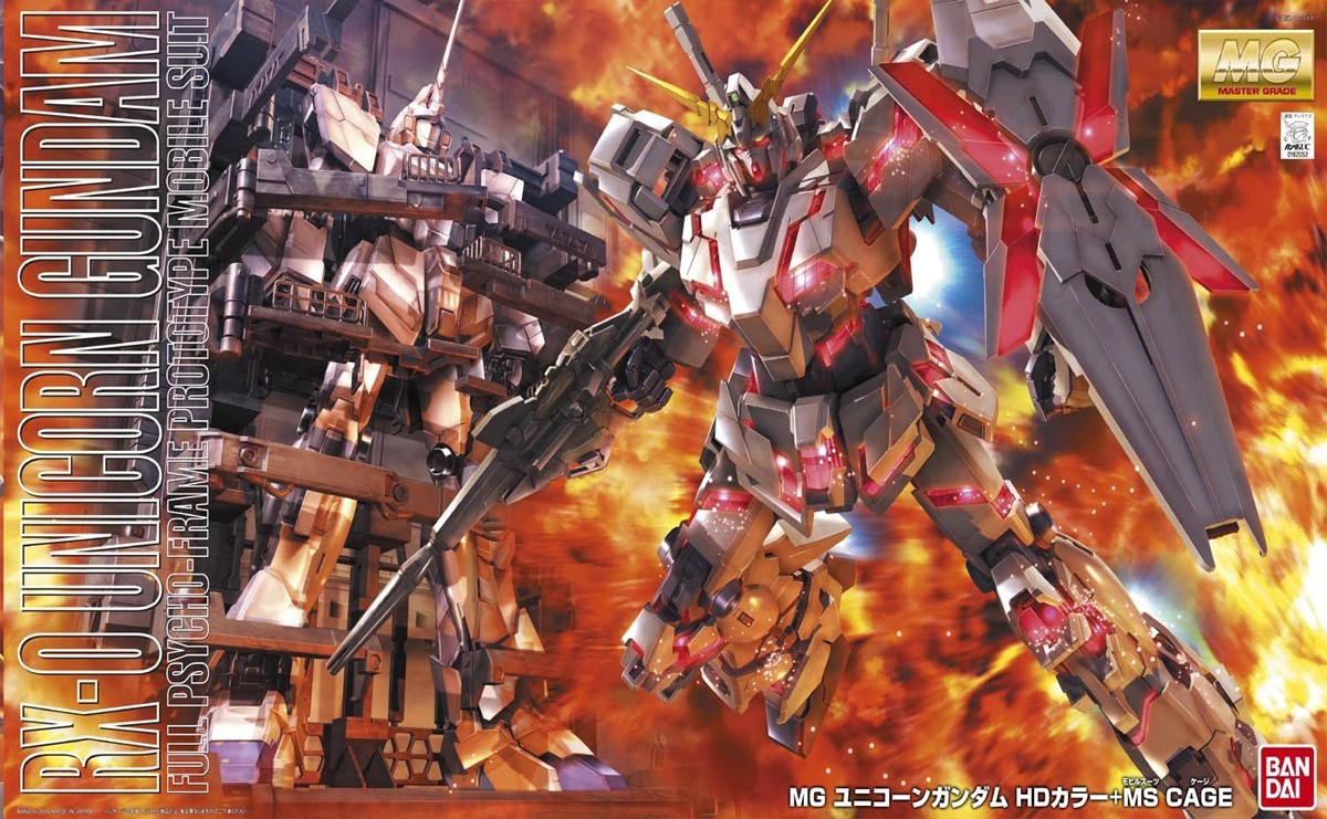 Model Kit Bandai MG: RX-0 Unicorn Gundam Full Psycho-Frame Prototype Mobile Suit 0