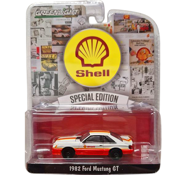 GreenLight Collectibles: 1:64 1982 Ford Mustang GT Shell Oil Special Edition Series 2 0