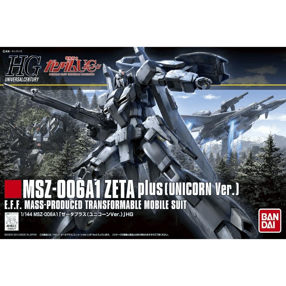 Model Kit Bandai Hobby: HG 1/144 Zeta Plus (Unicorn Ver.) 0