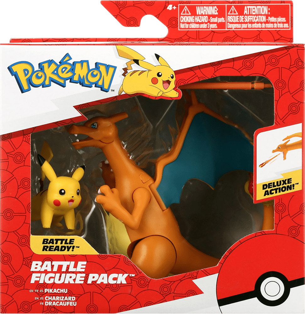 Battle Figure Pack Pokemon Jazwares Pikachu y Charizard 0