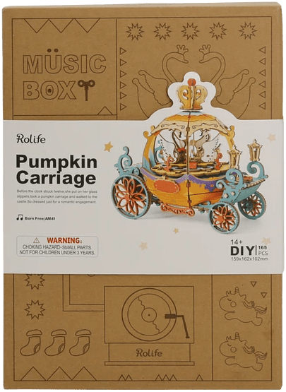 Puzzle 3D Robotime: Pumpking Carriage 0