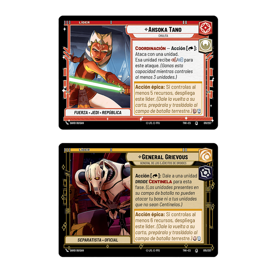 Caja de Inicio para 2 jugadores Star Wars Unlimited: El Ocaso de la República3