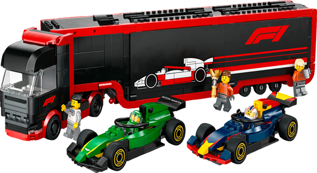 LEGO City: F1 Truck with RB20 & AMR24 F1 Cars2