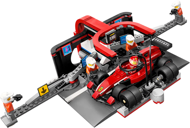 LEGO City:  Parada en Boxes de F1® y Equipo de Mecánicos con Auto Ferrari2