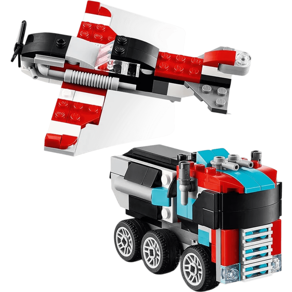 LEGO Creator: Camión Plataforma con Helicóptero3