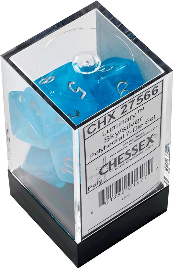 Chessex Die Rol Set Luminary (Sky/Silver) 0