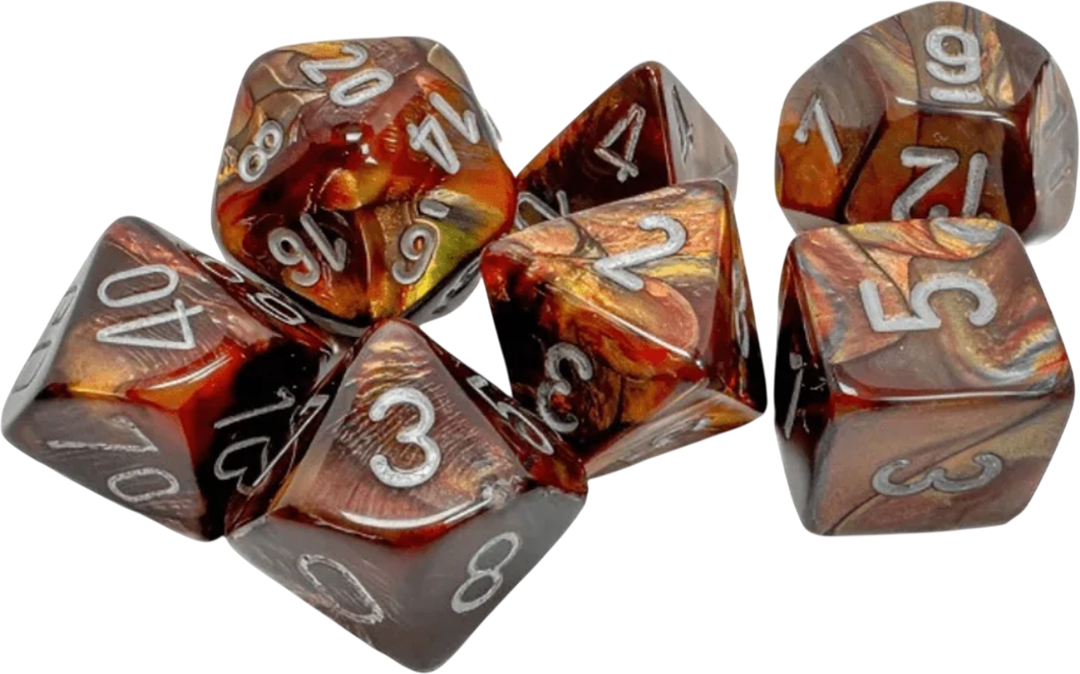 Chessex Die Rol Set Lustrous (Gold/Silver)2
