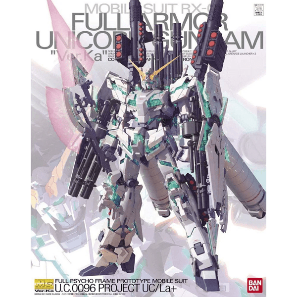 Model Kit Bandai Hobby MG: RX-0 Full Armor Unicorn Gundam Ver.ka 2