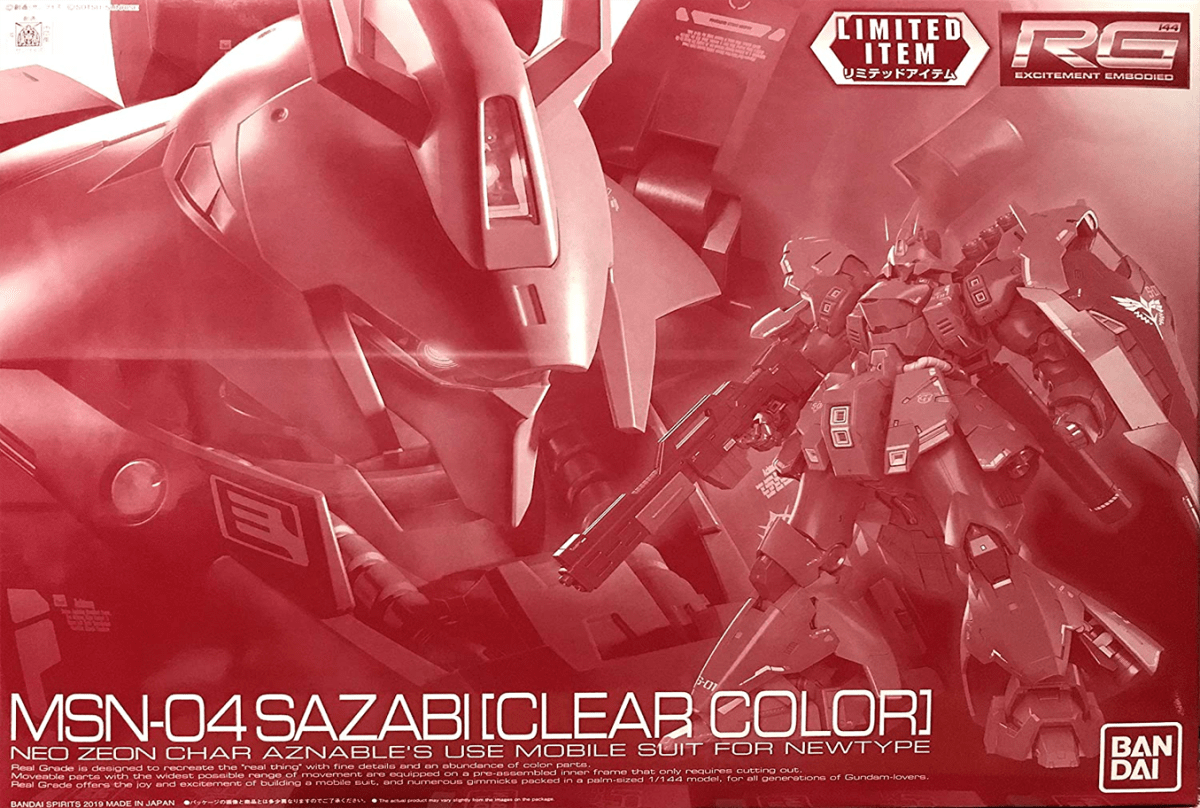 Model Kit Bandai HG: MSN-04 Sazabi Clear Color 0