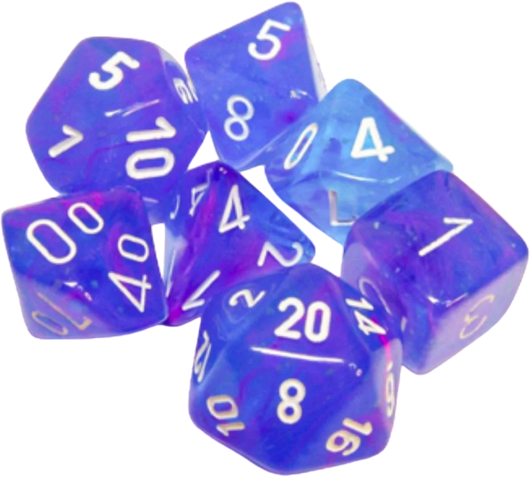 Chessex Die Rol Set Nebula (Aura/White)2