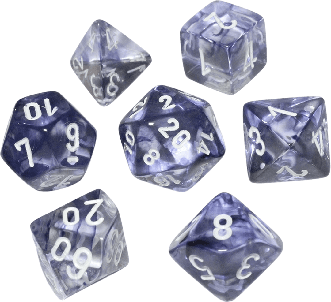 Chessex Die Rol Set Nebula (Black/White)2