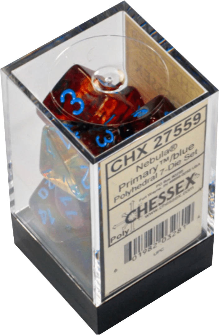 Chessex Die Rol Set Nebula (Primary/Blue) 0