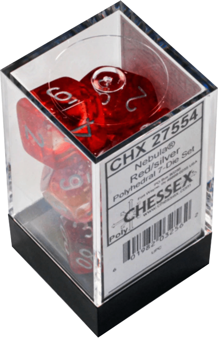 Chessex Die Rol Set Nebula (Red/Silver) 0