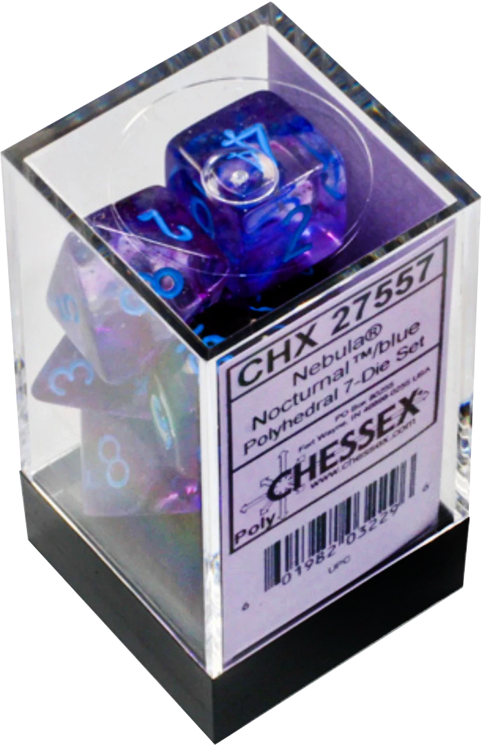 Chessex Die Rol Set Nebula (Nocturnal/Blue) 0