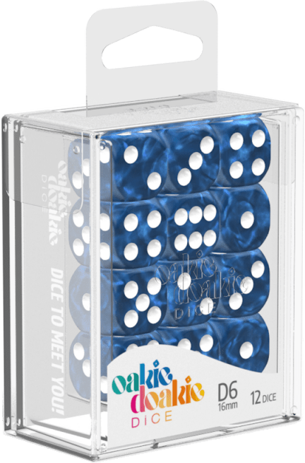 Set 12 Dados Oakie Doakie D6 16mm - Marble4