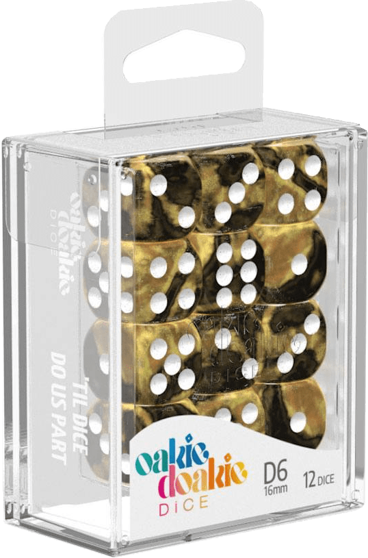 Set 12 Dados Oakie Doakie D6 16mm - Gemidice4