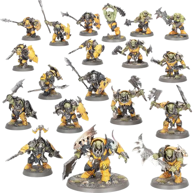 WH AOS Spearhead: Orruk Warclans Ironjawz Bigmob2