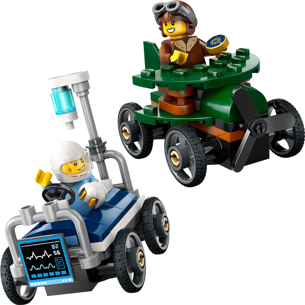 LEGO City: Pack de Autos de Carreras Avión vs Cama de Hospital2