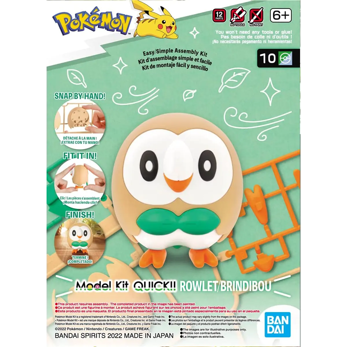 Model Kit Quick!! Bandai Hobby Pokémon: Rowlet 0