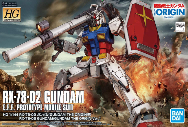 Model Kit Bandai Hobby HG: RX-78-02 Gundam (The Origin Ver.) 0