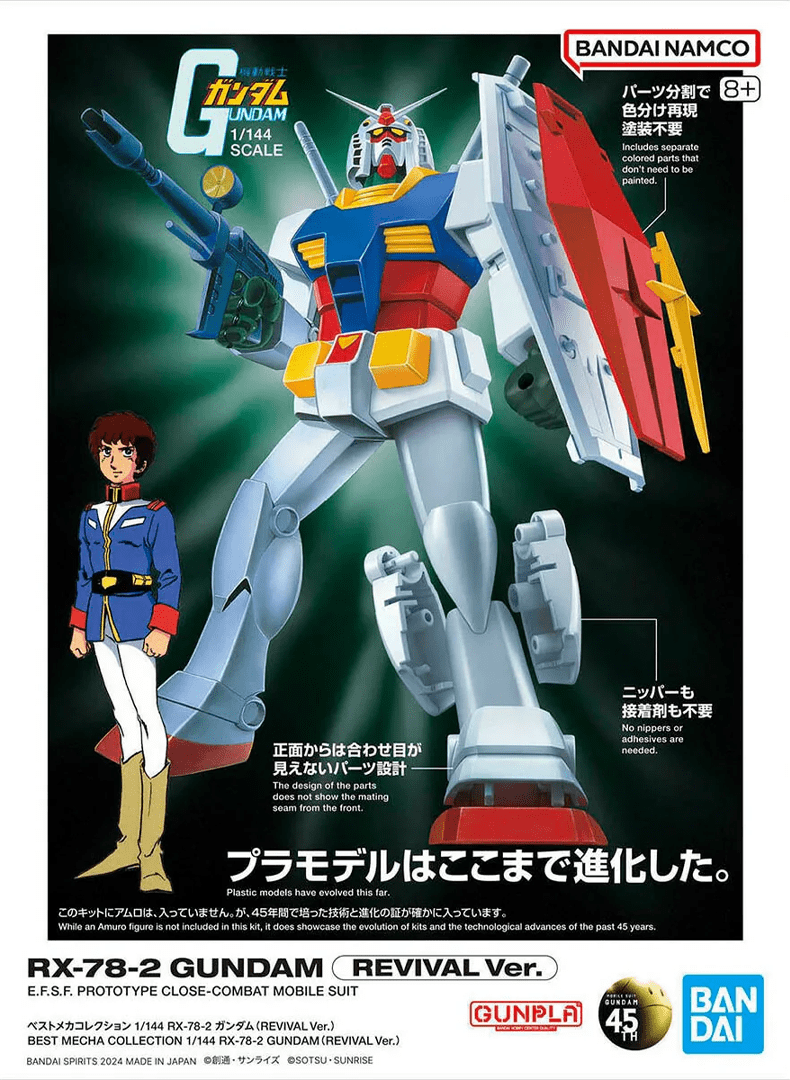 Model Kit Bandai: RX-78-2 Gundam Revival Ver 0