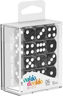 Set 12 Dados Oakie Doakie D6 16mm - Marble6