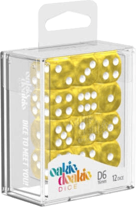 Set 12 Dados Oakie Doakie D6 16mm - Marble7