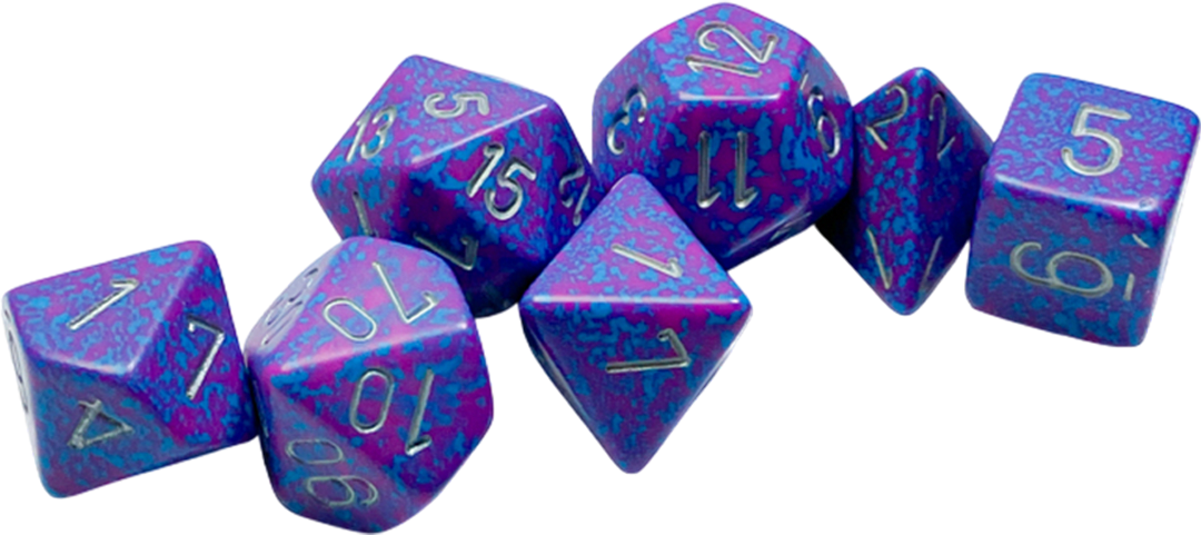 Chessex Die Rol Set Speckled (Silver Tetra)2