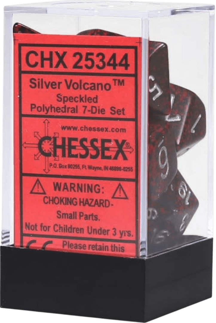 Chessex Die Rol Set Speckled (Silver Volcano) 0