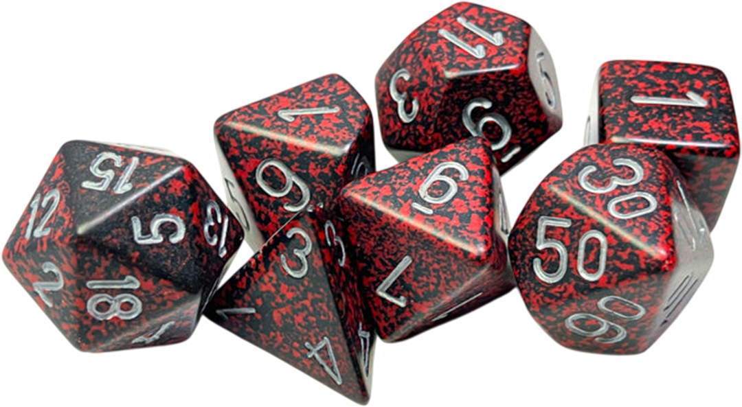 Chessex Die Rol Set Speckled (Silver Volcano)2