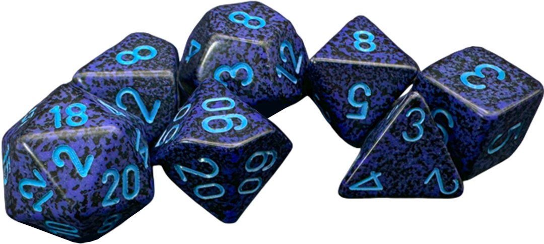 Chessex Die Rol Set Speckled (Cobalt)2